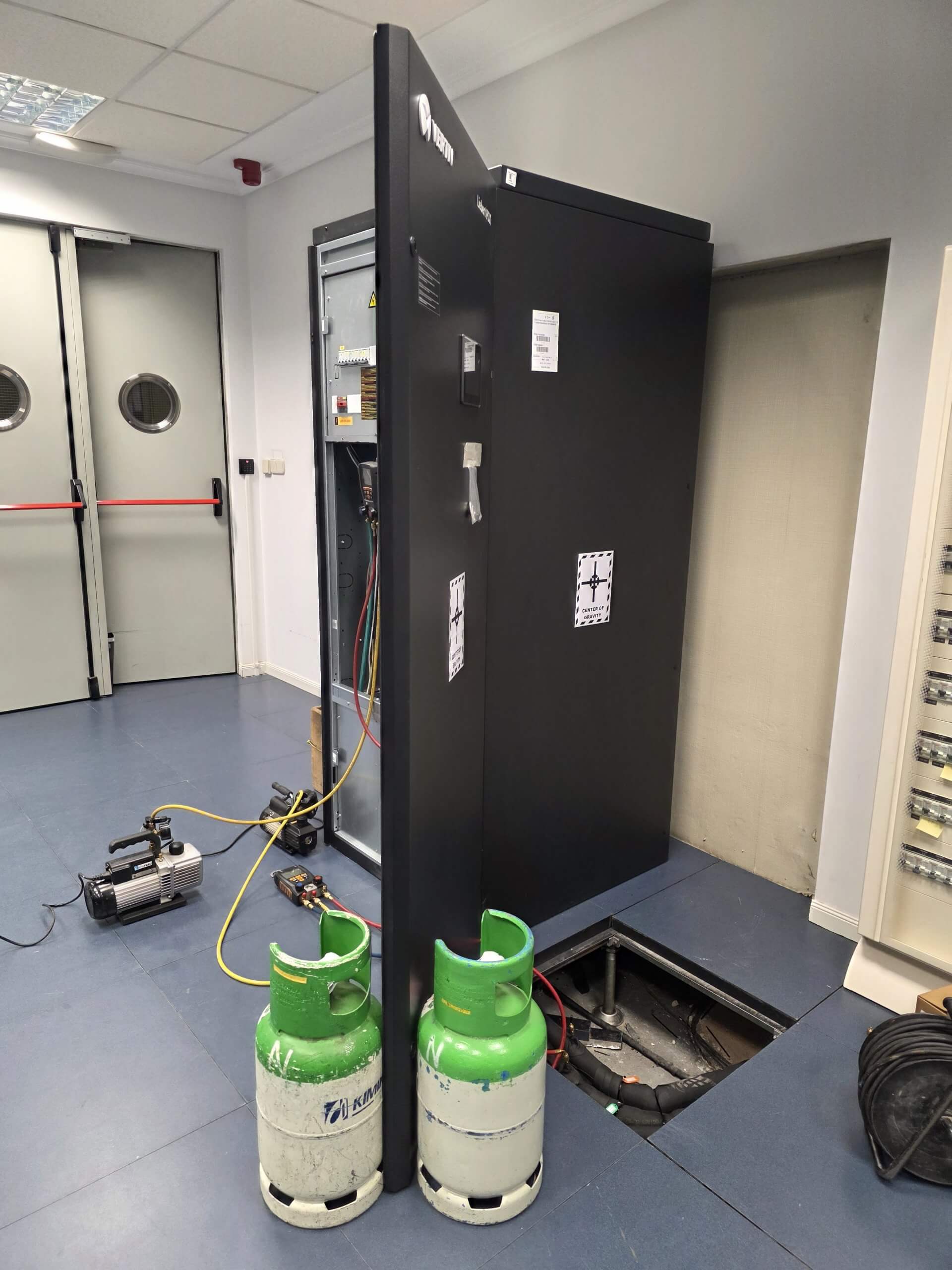 Equipo de refrigeración de precisión Vertiv instalado en la sala CPD del Fondo Español de Garantía Agraria, Madrid